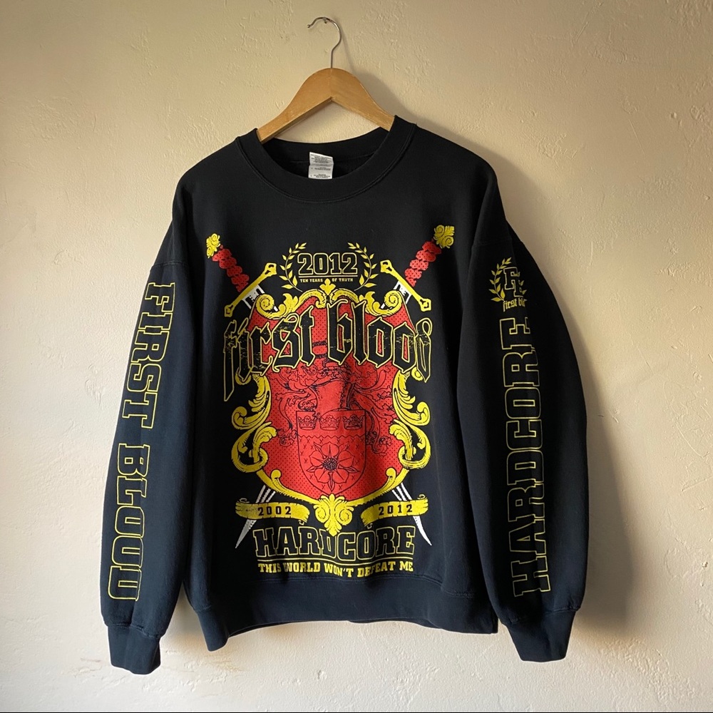First Blood Hardcore tenyear anniversary crewneck